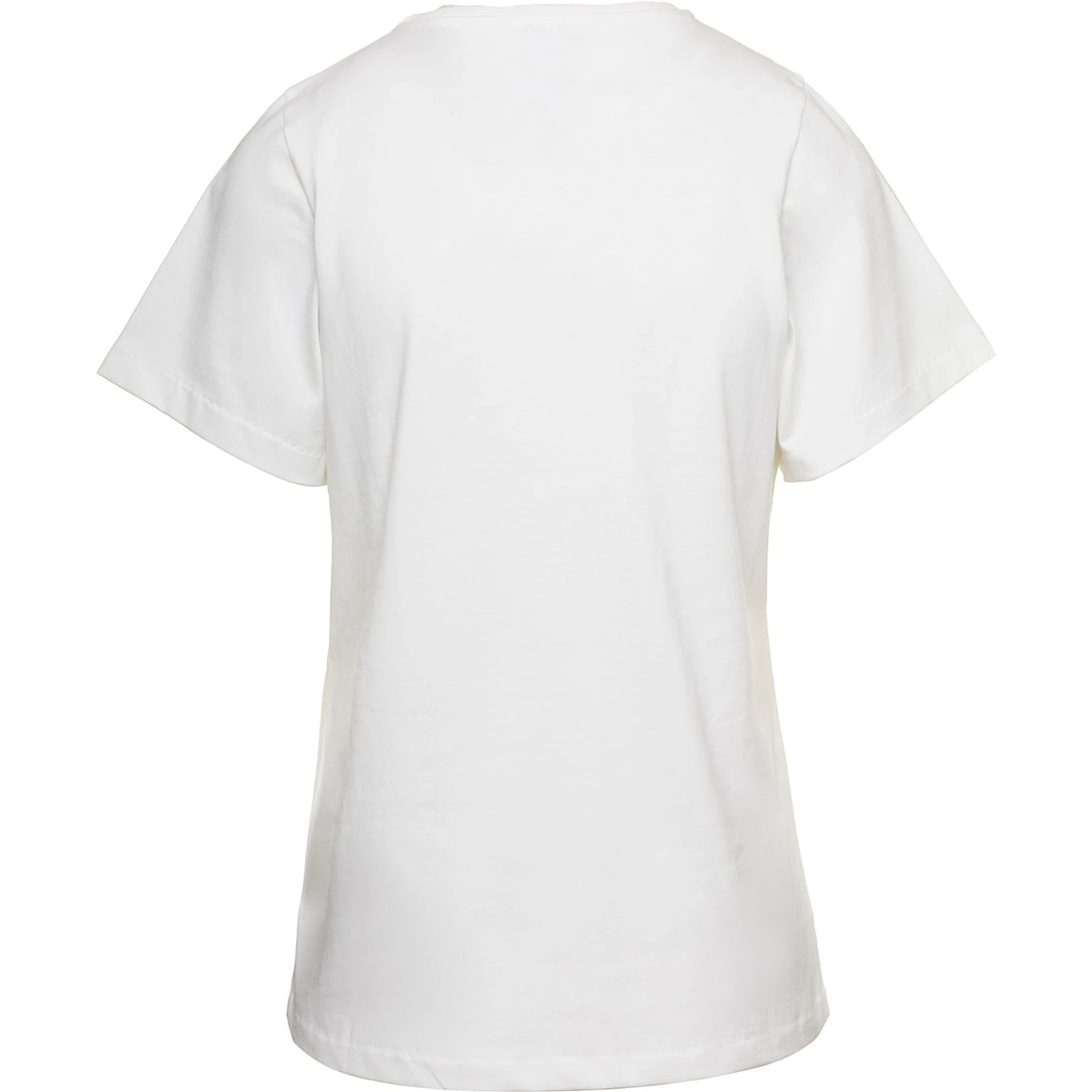 Crewneck T-Shirt in White Cotton Woman