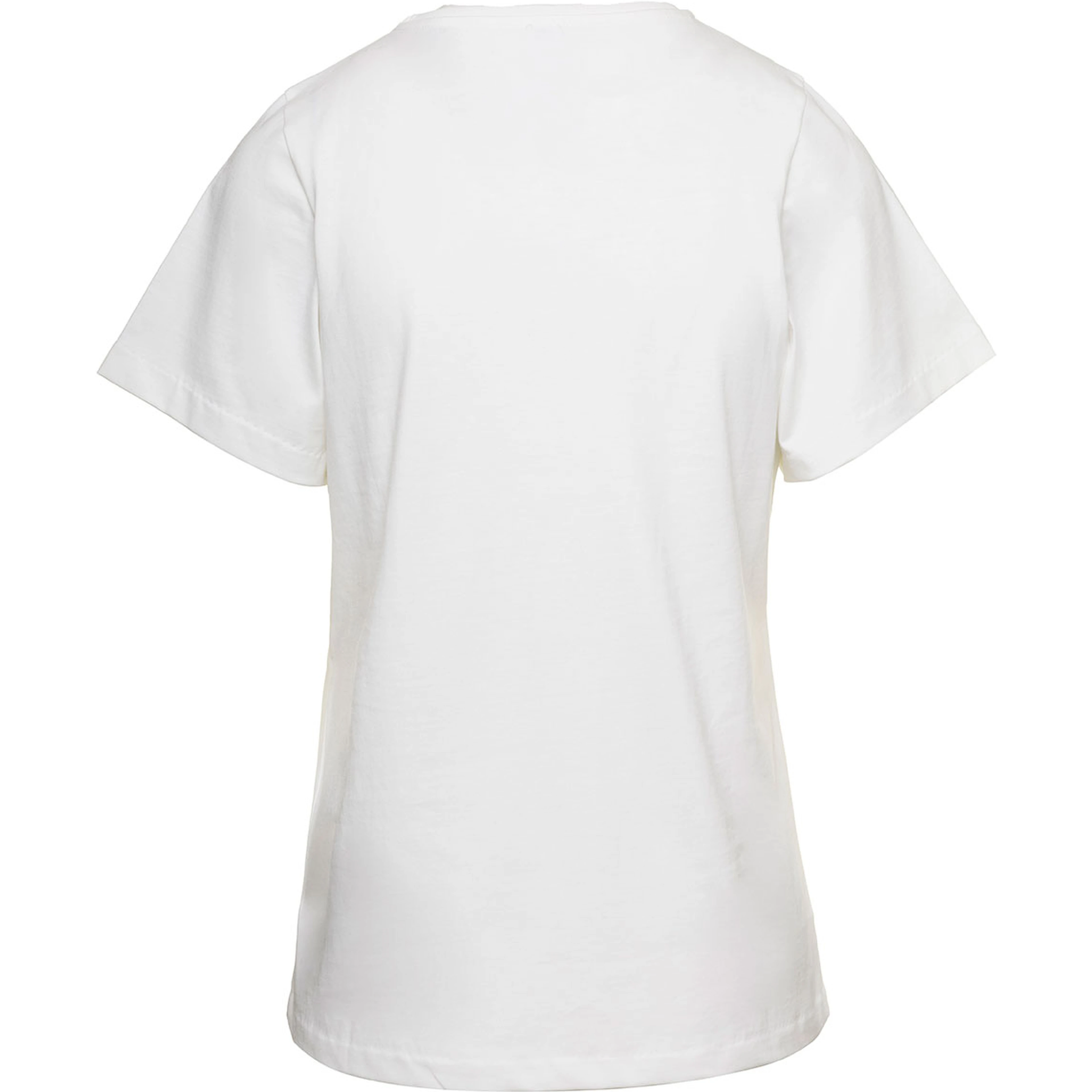 Crewneck T-Shirt in White Cotton Woman