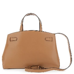 حقيبة يد صغيرة بيج من بيمليكو، مزودة بحزام كتف قابل للتعديل والإزالة، مصنوعة من الجلد، للنساء
