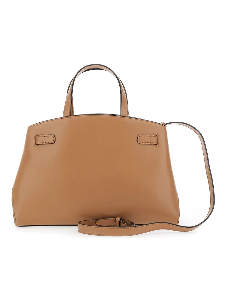 Pimlico Small Beige Handbag with Adjustable and Removable Shoulder Strap in Leather Woman alternative