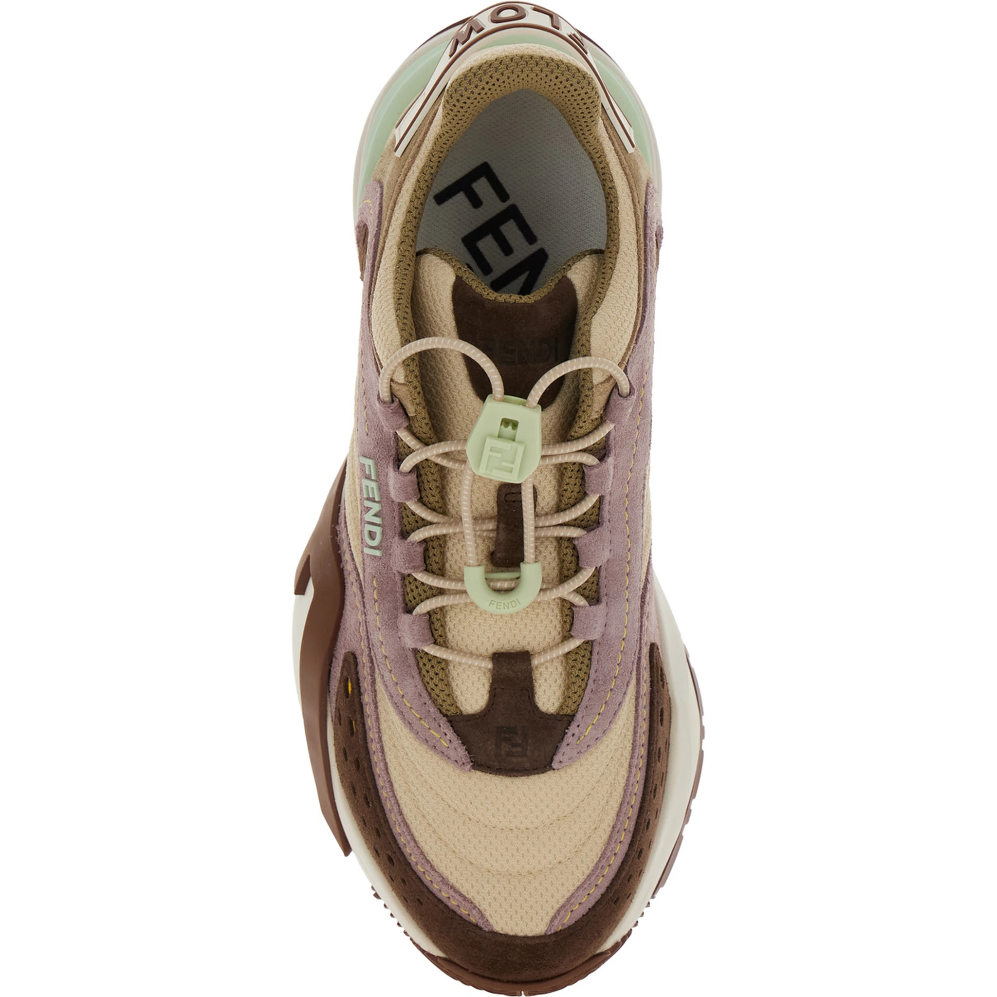 Flow Multicolor Sneakers with Logo Label on the Back and Drawstring Closure in Tech Fabric Woman