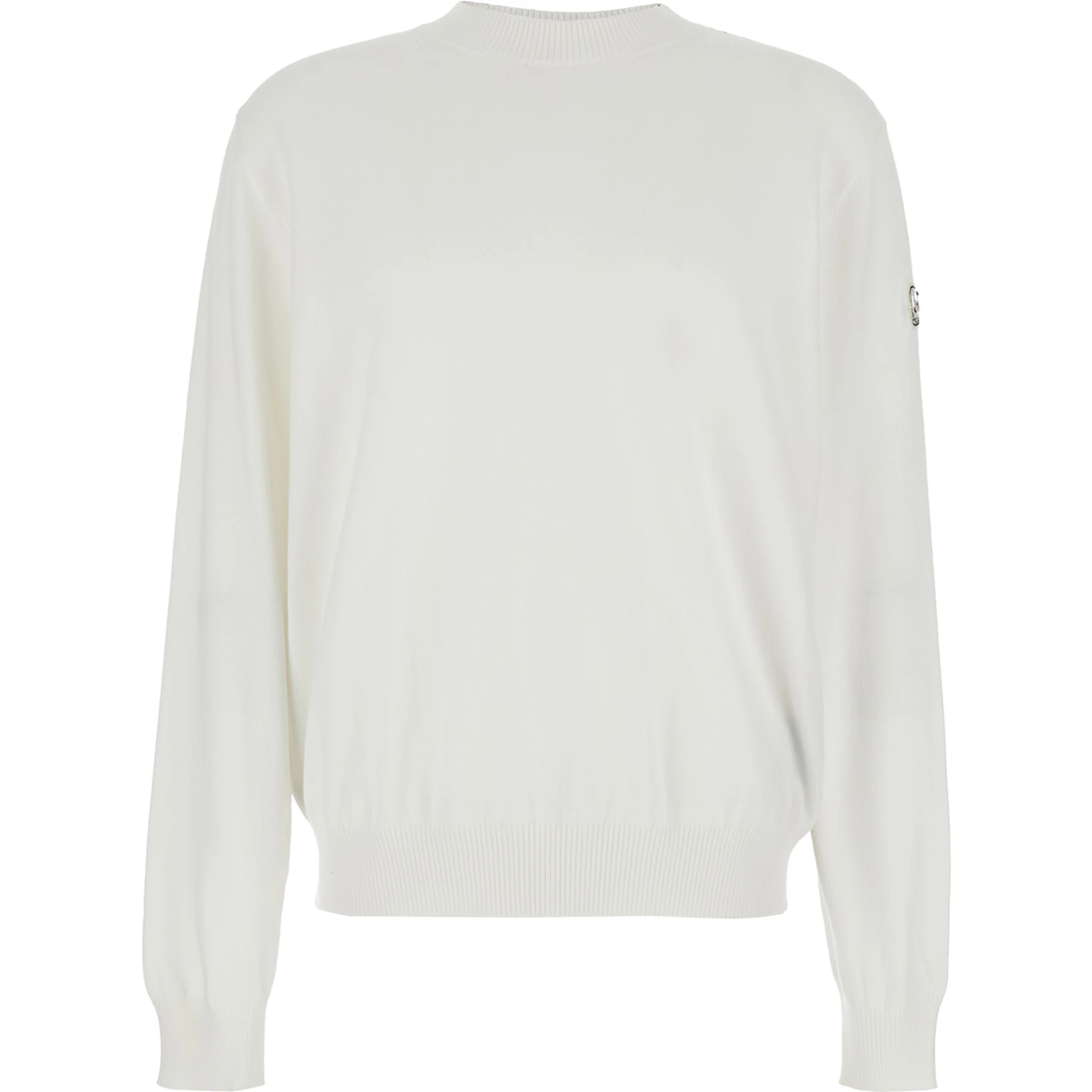 Multicolor Crewneck Sweater with Logoed Motif with Car Print and Logo Patch in Cotton Man