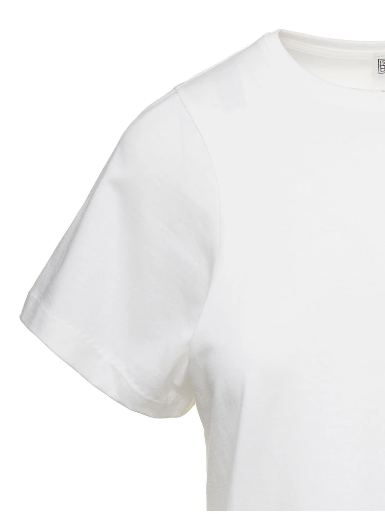 Crewneck T-Shirt in White Cotton Woman alternative