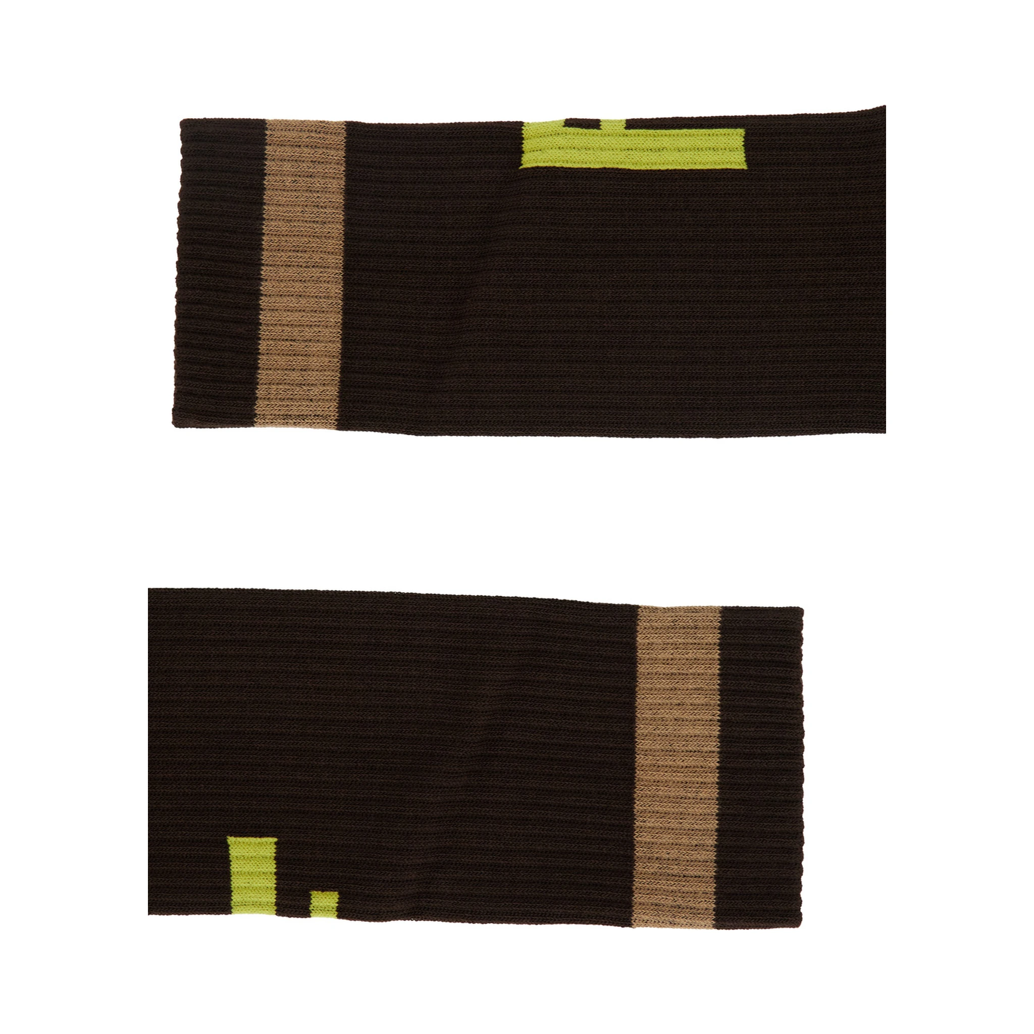 Brown Socks with FF Logo Embroidery in Cotton Blend Man