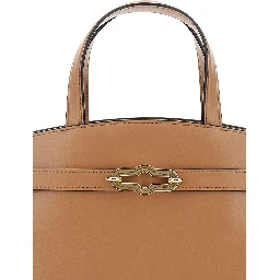 حقيبة يد صغيرة بيج من بيمليكو، مزودة بحزام كتف قابل للتعديل والإزالة، مصنوعة من الجلد، للنساء