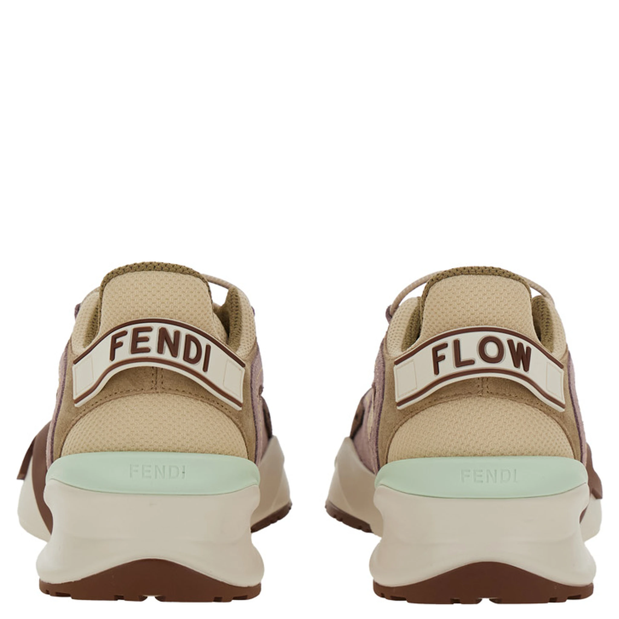 Flow Multicolor Sneakers with Logo Label on the Back and Drawstring Closure in Tech Fabric Woman
