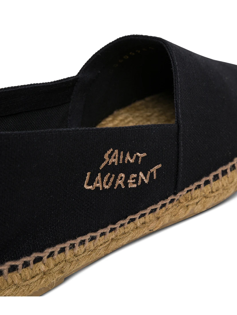 Saint Laurent Mans Canvas Espadrilles with side Logo