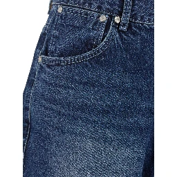 Essentia Blue Jeans with Logo Patch on the Rear in Denim Man
