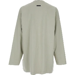 Grey T-shirt with Eternal Print on the Front and Logo Patch on the Back in Cotton Man