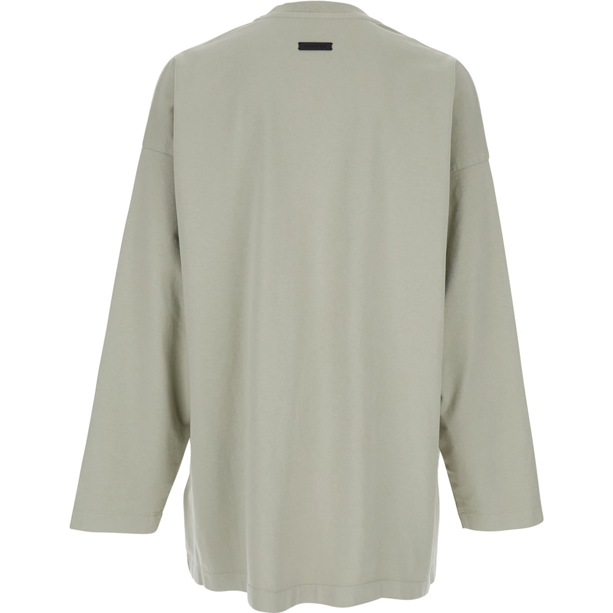 Grey T-shirt with Eternal Print on the Front and Logo Patch on the Back in Cotton Man