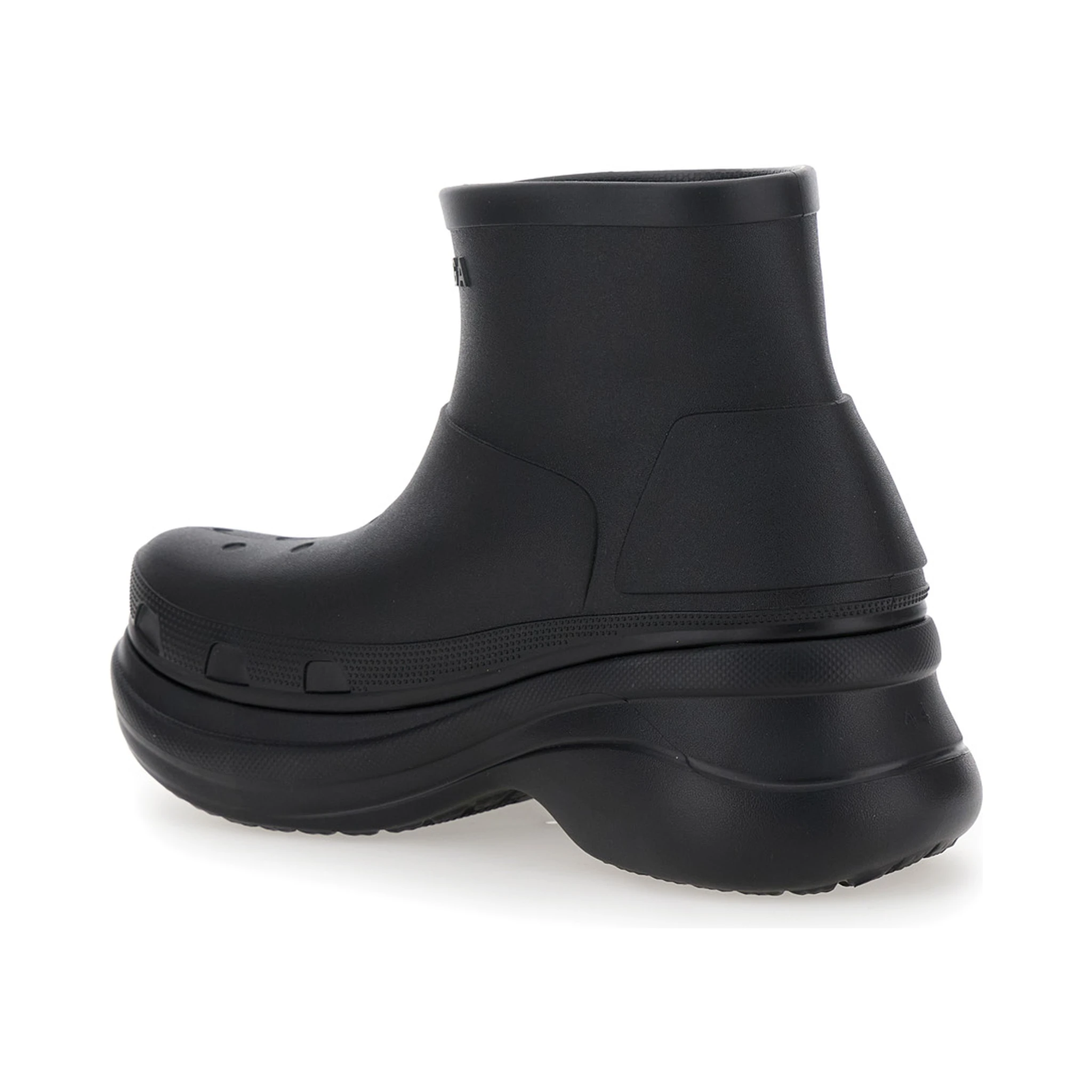 Crocs Black Ankle Boots with Embossed Logo on the Front in Tech Fabric Man