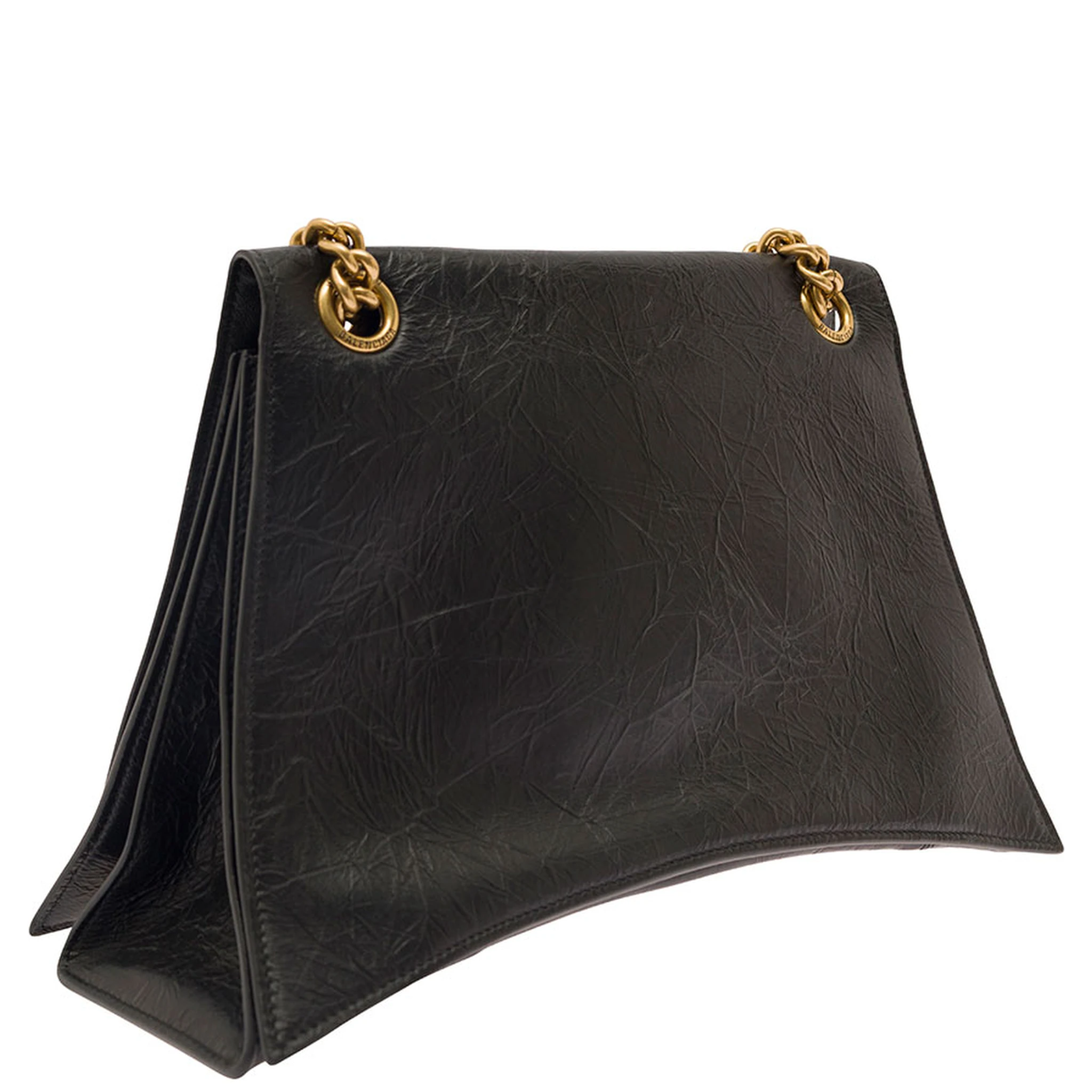 حقيبة كتف متوسطة الحجم من الجلد المدبوغ من ماركة Crus، مزينة بشعار B، للنساء