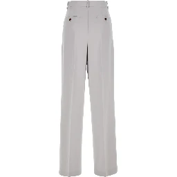 Metallic Pants with High Waist and Front Pences in Tech Fabric Woman