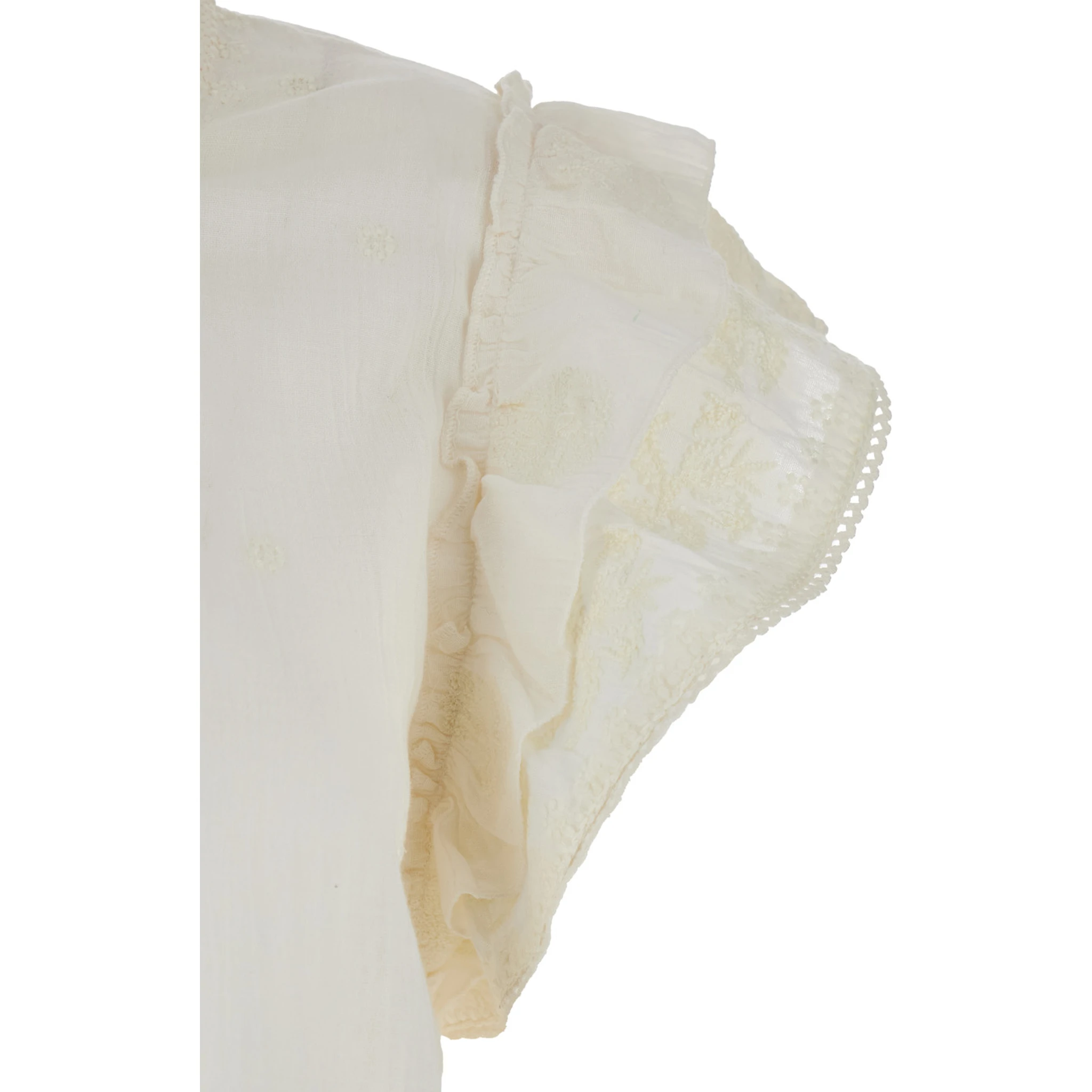 White Top with V-Neck on the Front and Knot Closure in Fabric Woman