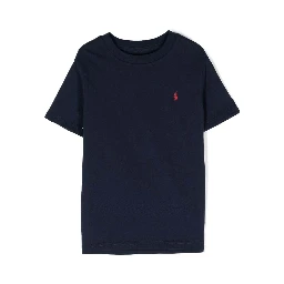 Blue T-shirt with Logo in Cotton Boy
