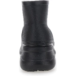 Crocs Black Ankle Boots with Embossed Logo on the Front in Tech Fabric Man