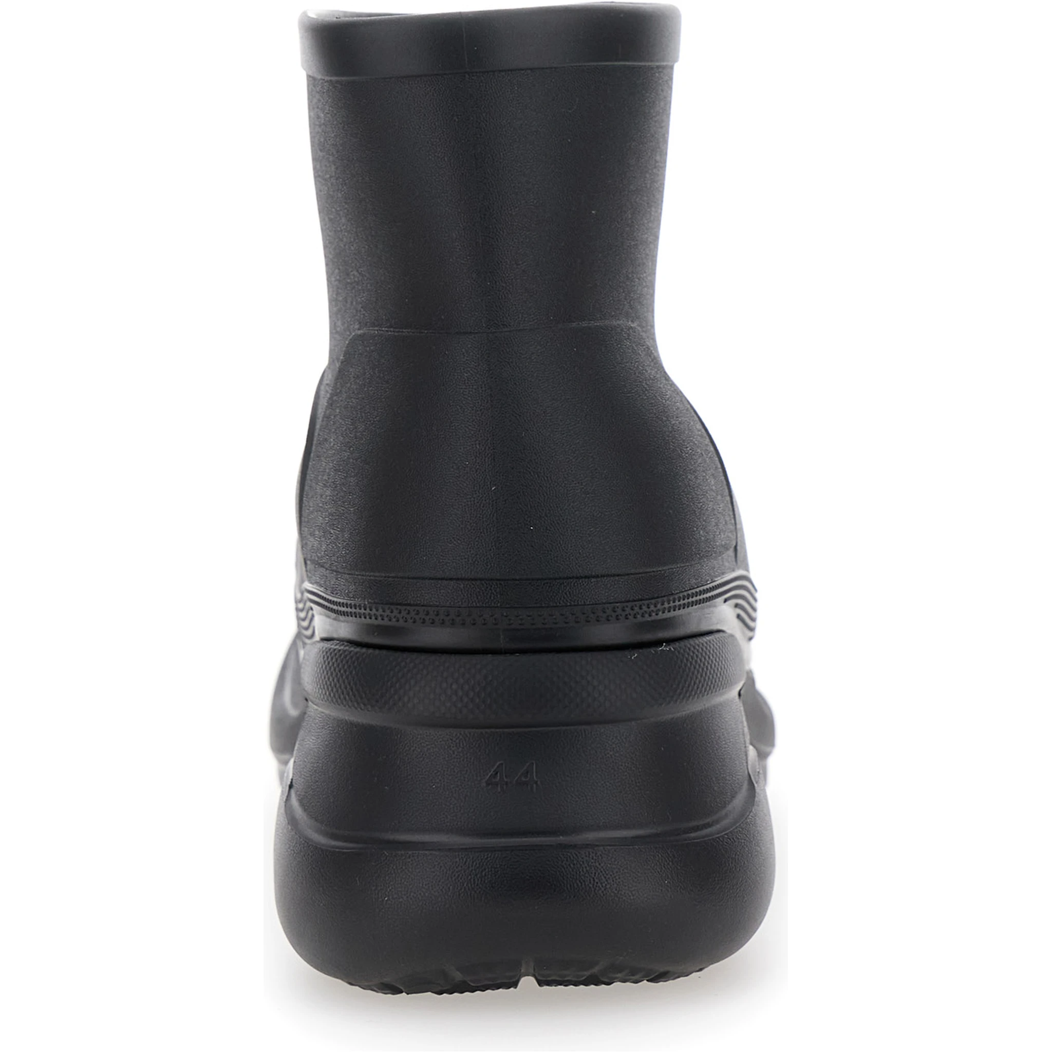 Crocs Black Ankle Boots with Embossed Logo on the Front in Tech Fabric Man