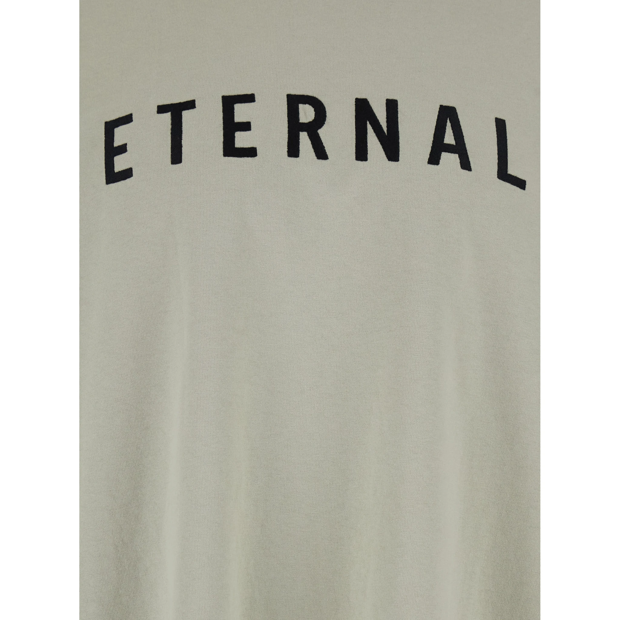 Grey T-shirt with Eternal Print on the Front and Logo Patch on the Back in Cotton Man