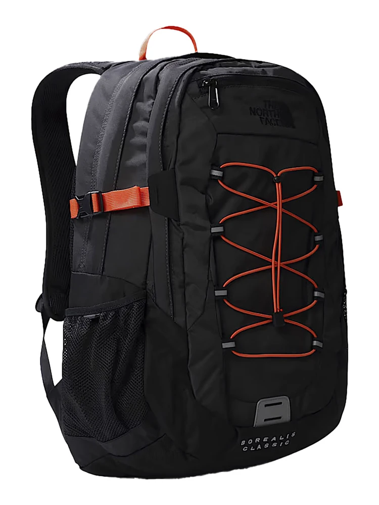 Borealis Classic Grey Backpack With Contrasting Logo Print in Tech Fabric Man