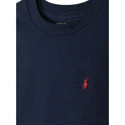 Blue T-shirt with Logo in Cotton Boy