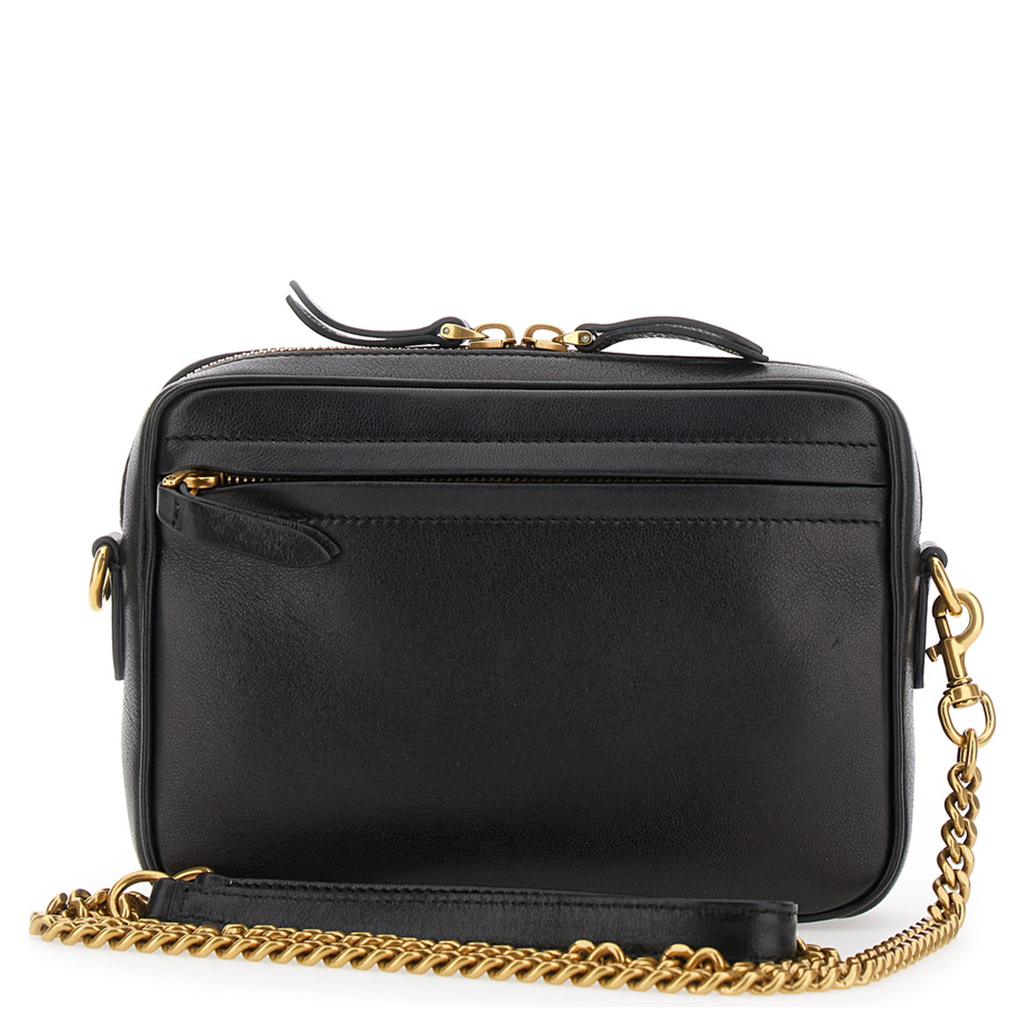 Viva Superstar Black Crossbody Bag with Maxi VLogo on the Front and Adjustable and Removable Shoulder Strap in Leather Man