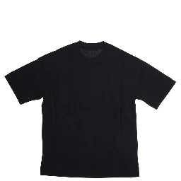 Black Crewneck T-Shirt with Logo Print in Cotton Boy