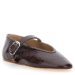 حذاء باليه ستيلا فايوليت بإغلاق بحزام إبزيم من الجلد للنساء