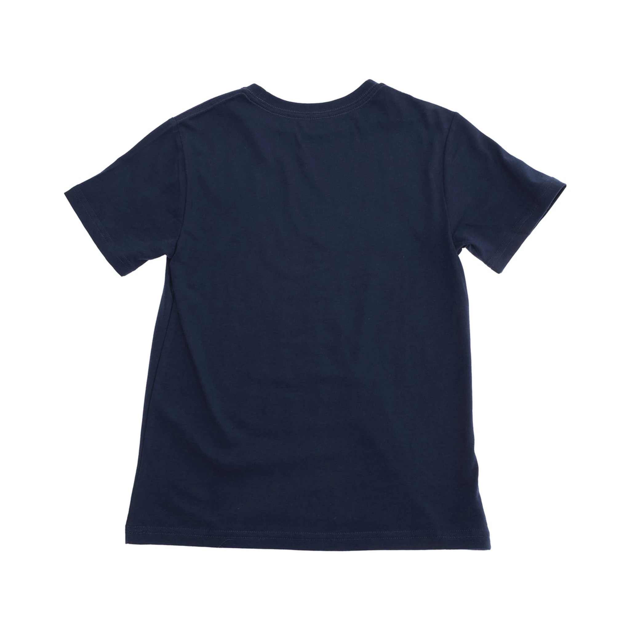 Blue Crewneck T-Shirt with Maxi Logo Print on the Front in Cotton Boy