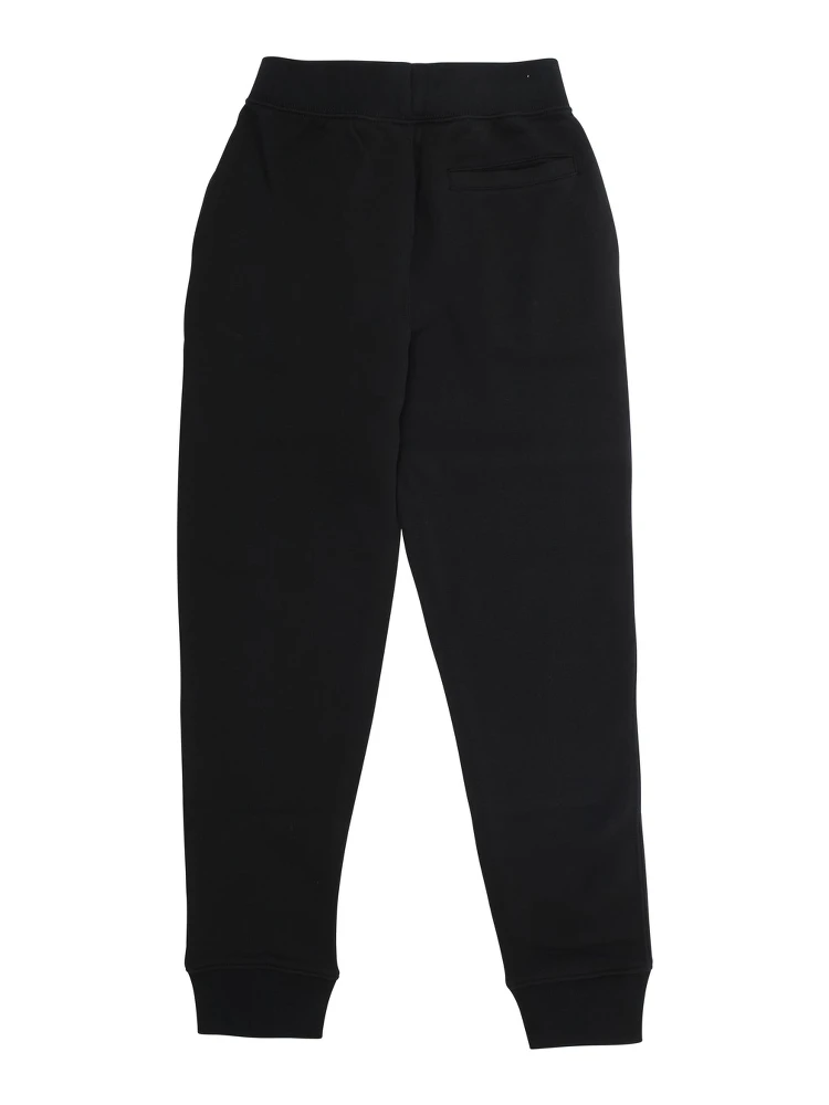 Black Pants with Elasticated Waist and Pony Logo on Front in Cotton Boy alternative