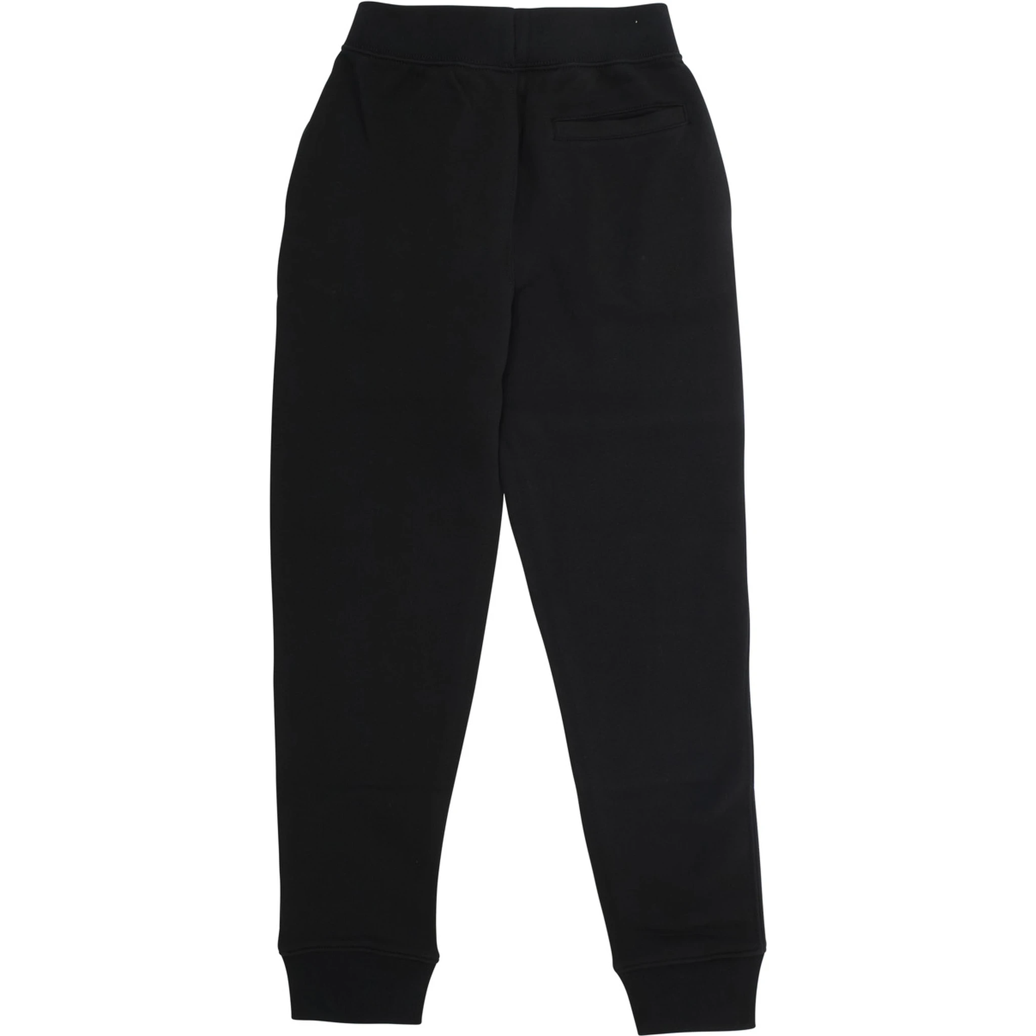 Black Pants with Elasticated Waist and Pony Logo on Front in Cotton Boy