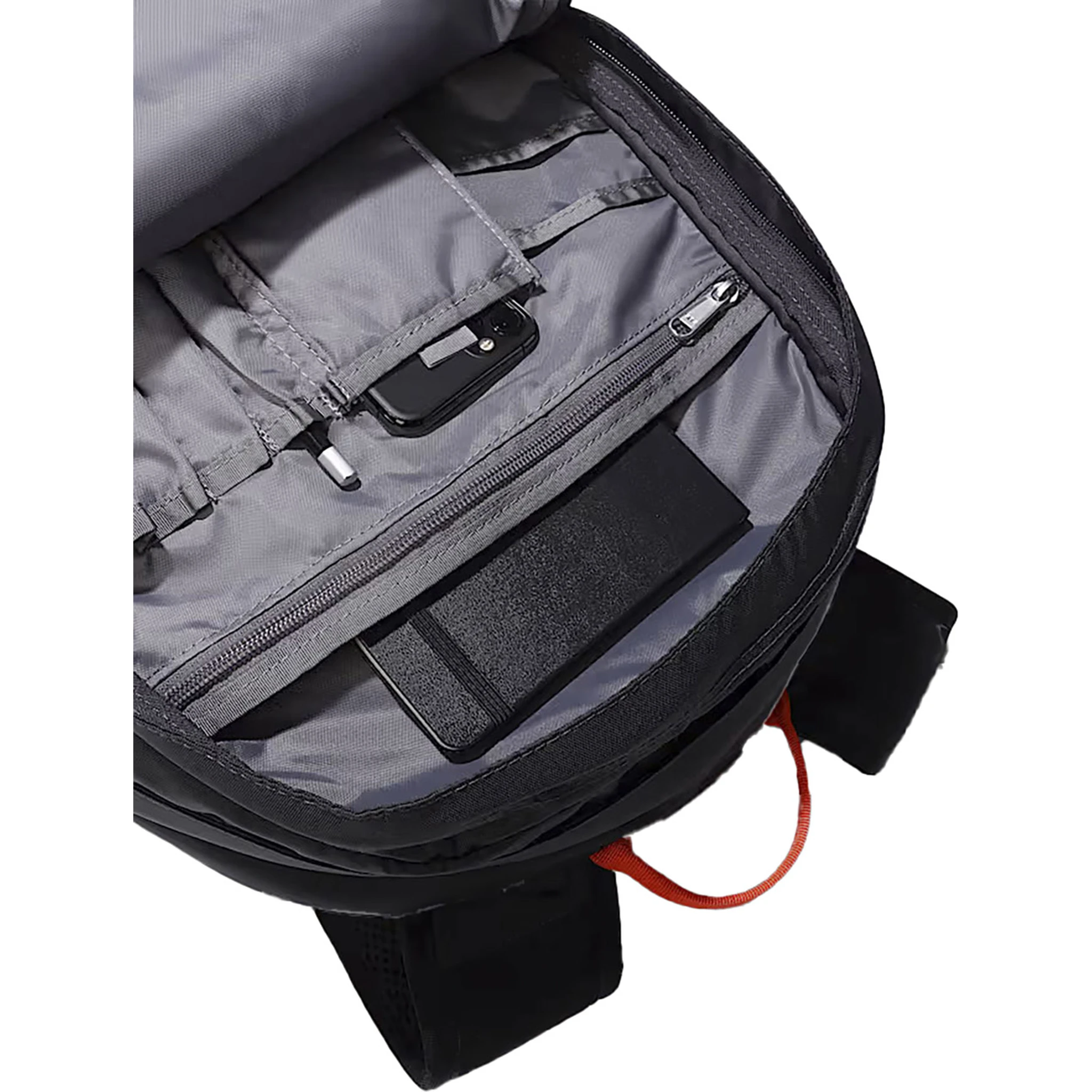 Borealis Classic Grey Backpack With Contrasting Logo Print in Tech Fabric Man