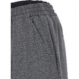 Grey Pants with Elastic Drawstring Waist in Wool Stretch Man