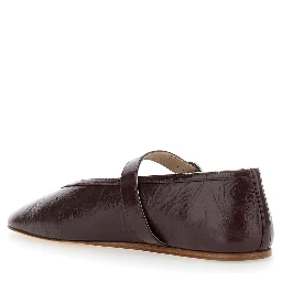 حذاء باليه ستيلا فايوليت بإغلاق بحزام إبزيم من الجلد للنساء