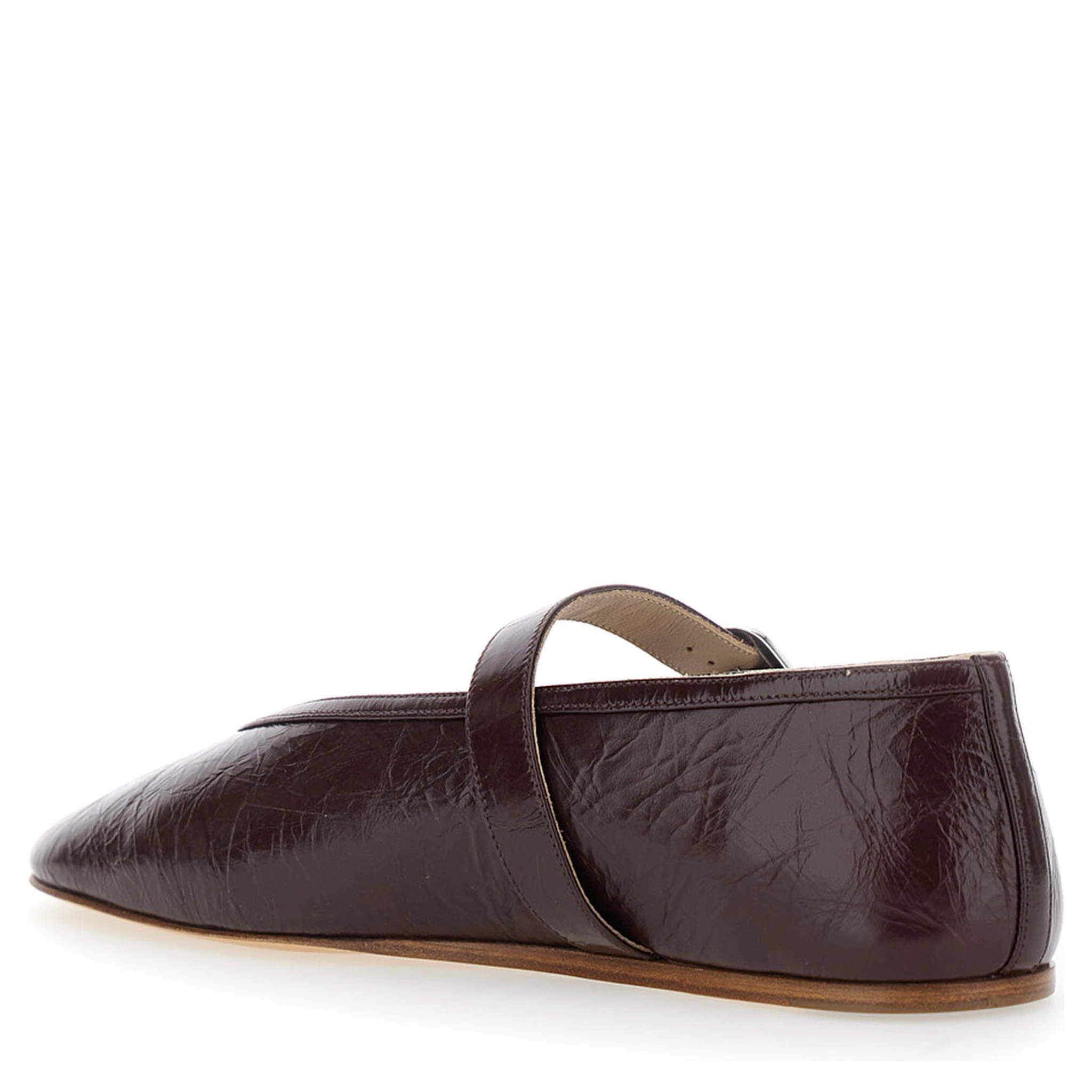 حذاء باليه ستيلا فايوليت بإغلاق بحزام إبزيم من الجلد للنساء