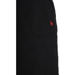 Black Pants with Elasticated Waist and Pony Logo on Front in Cotton Boy