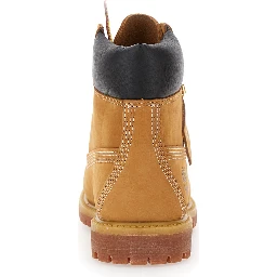 Beige Water-Proof Boots with Logo in Nubuck Leather Woman