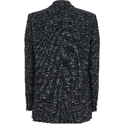 Aifer Grey Double-Breasted Jacket with Notched Revers in Wool Blend Woman