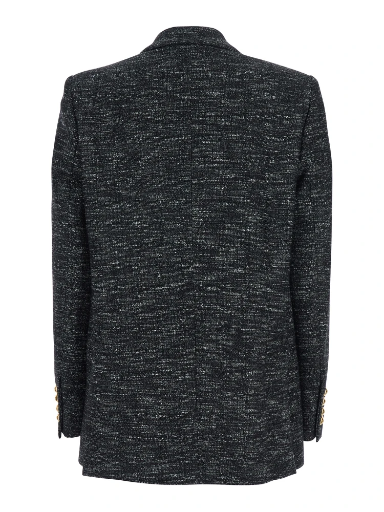 Aifer Grey Double-Breasted Jacket with Notched Revers in Wool Blend Woman alternative