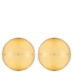 Luna Metallic Earings with Rear Butterfly Clasp Closure and Circular Design in Gold Plated Bronze Woman
