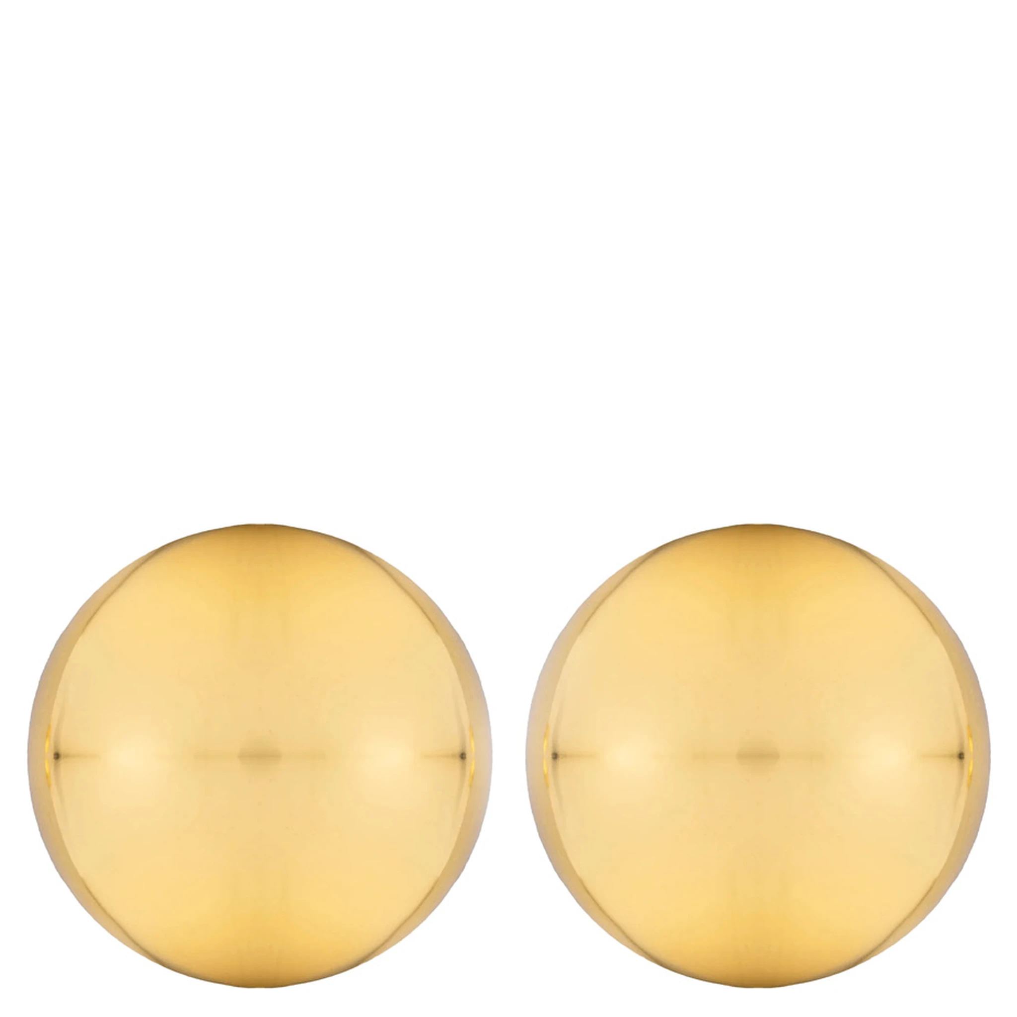 Luna Metallic Earings with Rear Butterfly Clasp Closure and Circular Design in Gold Plated Bronze Woman