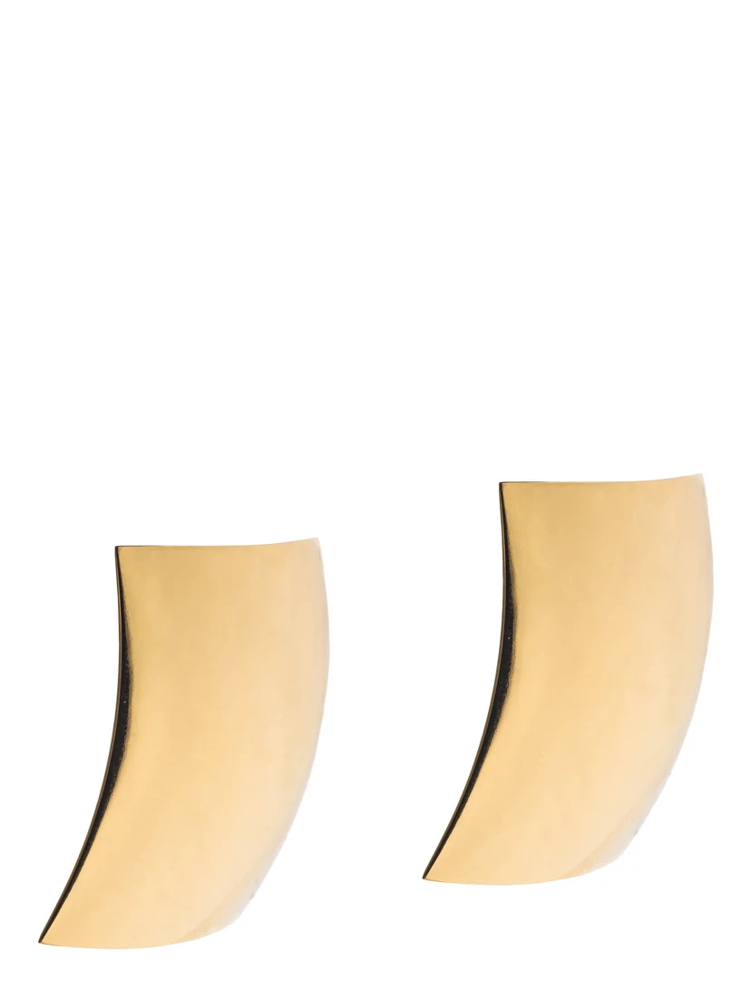 Emily Metallic Earings with Butterfly Clasp Closure in Gold Plated Gold Woman