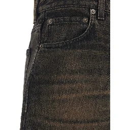 Bibi Brown Jeans with Logo Patch on the Rear and Tapered Leg in Denim Woman