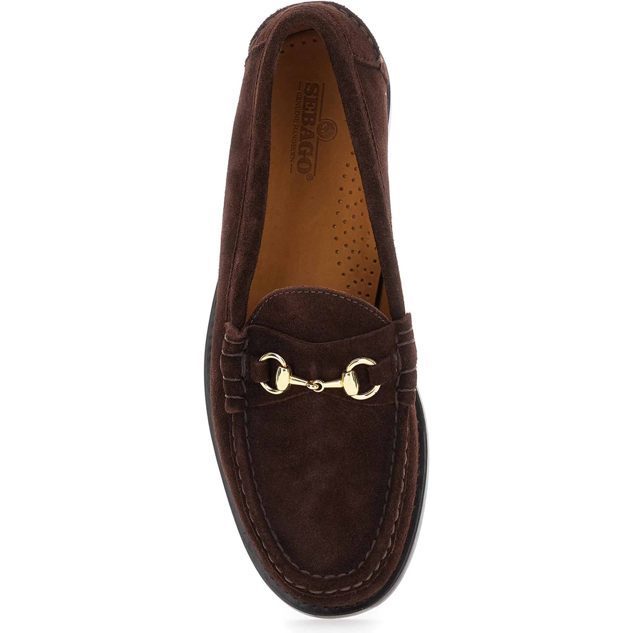Joe Modena Brown Pull-On Loafers with Horsebit Detail in Suede Man