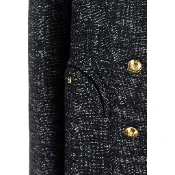 Aifer Grey Double-Breasted Jacket with Notched Revers in Wool Blend Woman
