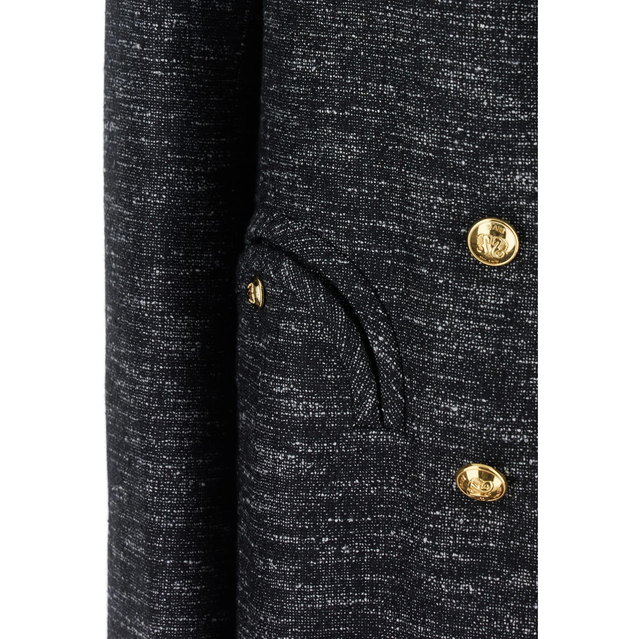 Aifer Grey Double-Breasted Jacket with Notched Revers in Wool Blend Woman