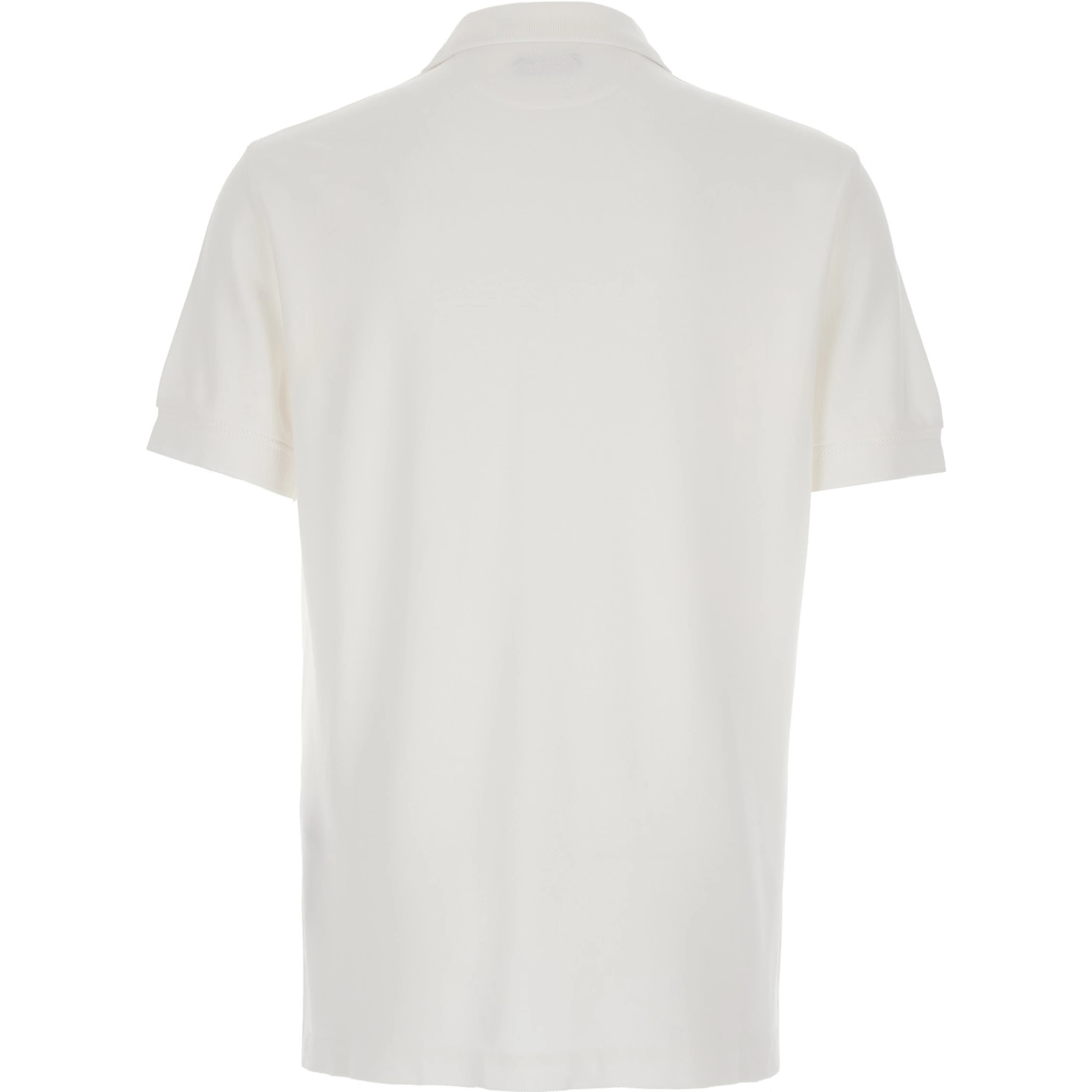 White Polo Shirt with Classic Collar in Cotton Blend Man