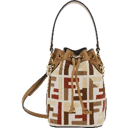 Mon Tresor Multicolor Minibag with Drawstring in FF Fabric Woman