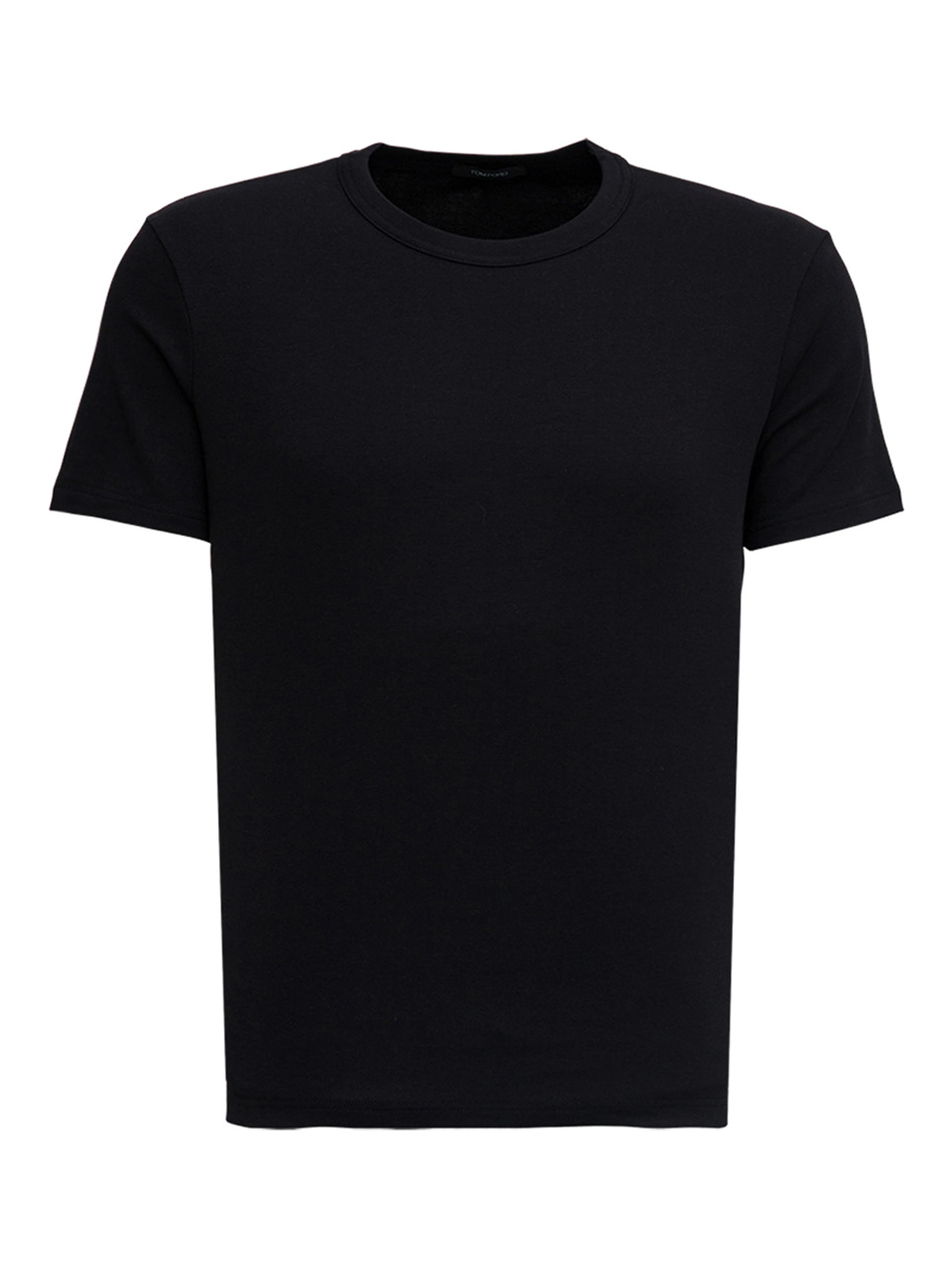 Black Crewneck T-Shirt in Cotton Man