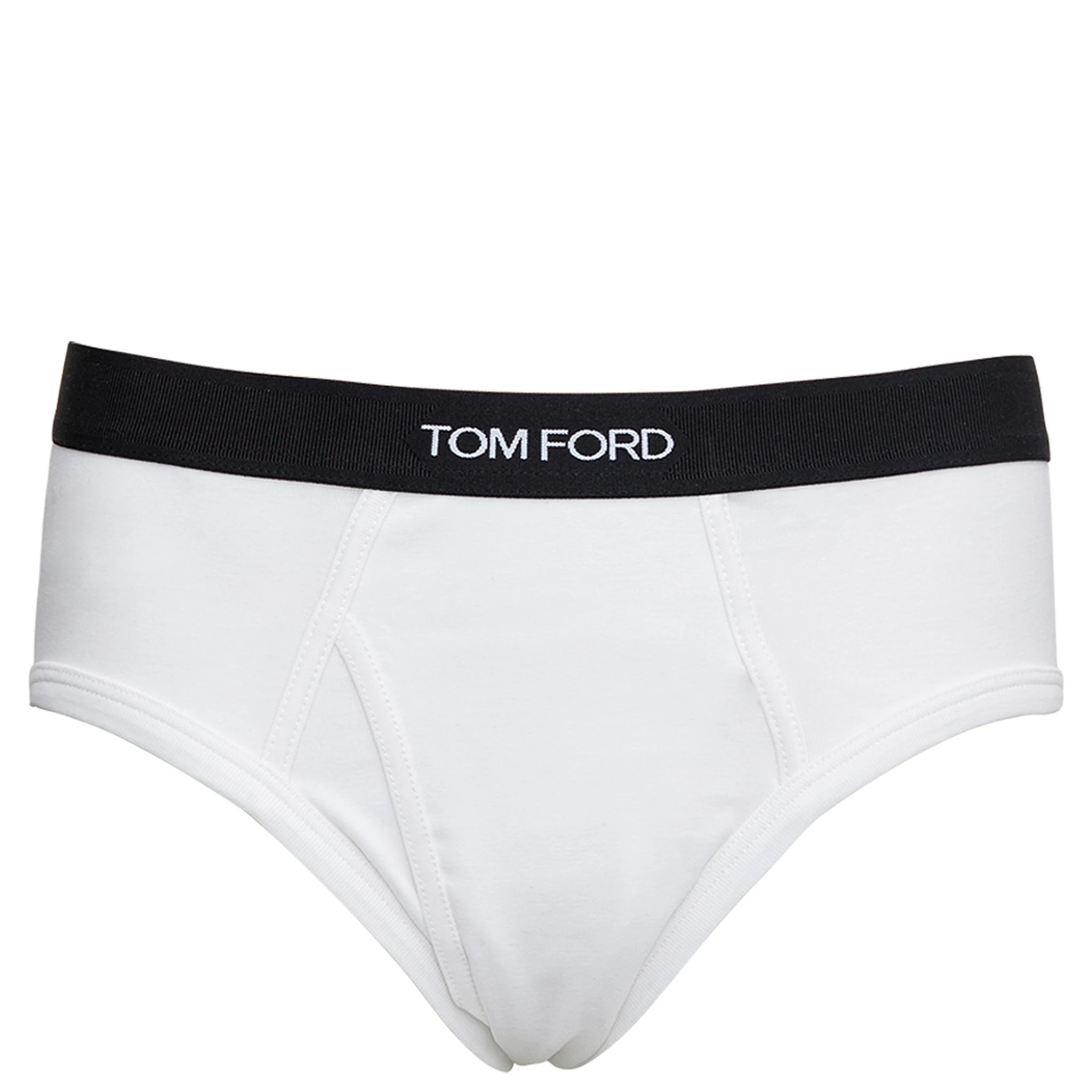 White Briefs with Logo in Cotton Man