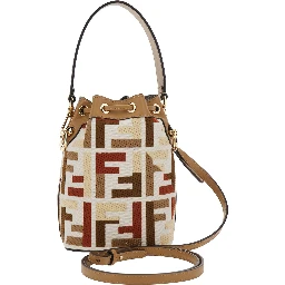 Mon Tresor Multicolor Minibag with Drawstring in FF Fabric Woman